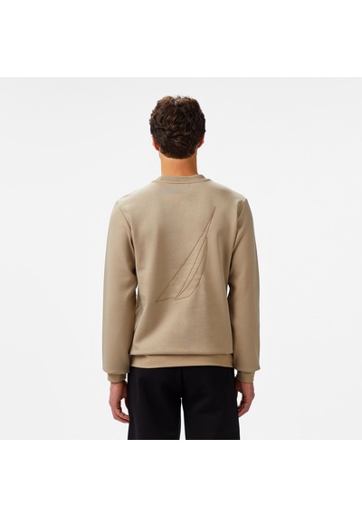 Nautica Erkek Bej Regular Fit Sweatshirt Düz K55009t Bej