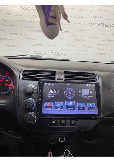 Honda Cıvıc Vtec 2001-06 9" Uyumlu Androıd Multimedya Gerçek 2/32 Kablosuz Carplay Geri Görüş Kameralı 9"