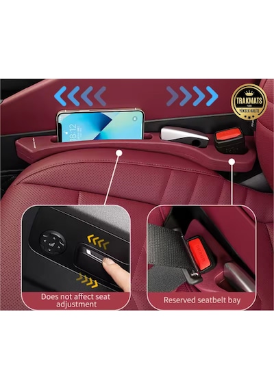 Ford Focus 3.5 2014-2015-2016-2017-2018 Oto Koltuk Kenar Boşluk  Bordo