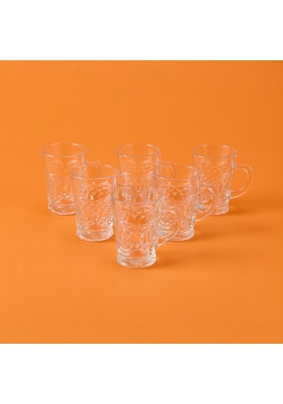 Glasss In Love Oliver Diamond 6'lı Kupa Seti - Şeffaf - 220 Ml Renkli