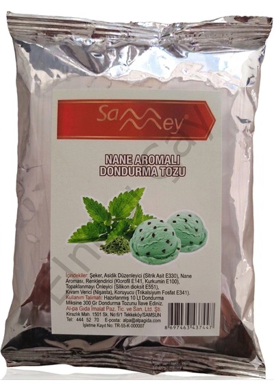 Elmas Sammey Nane Aromalı Dondurma Tozu 300 Gr. 300 G
