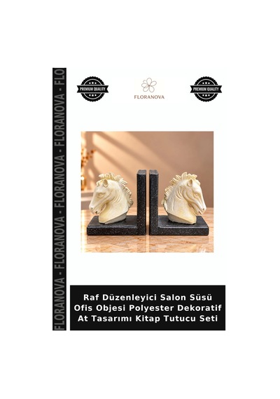 Raf Düzenleyici Salon Süsü Ofis Objesi Polyester Dekoratif At Tasarımı Kitap Tutucu Seti