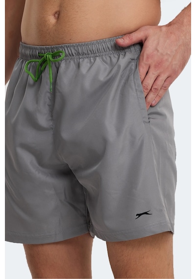 Slazenger Reno 2 Li Set Erkek Cepli Deniz Şortu Şort Gri - Mavi