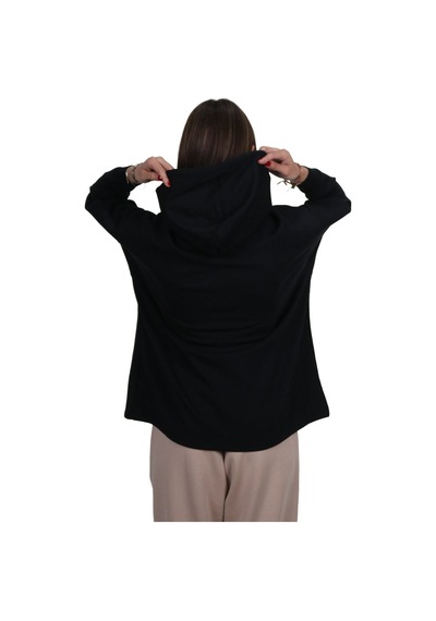 Kadın Yumuşak Dokulu Modal Kumaş Fermuar Cep Detaylı Rahat Kalıp Renkli Baskılı Kapüşonlu Sweatshirt Siyah Renkli Kadın Yumuşak Dokulu Modal Kumaş Fermuar Cep Detaylı Rahat Kalıp Renkli Baskılı Kapüşonlu Sweatshirt Siyah Renkli