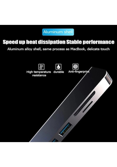 Daytona Ch-13C Type-C To 2 Usb Sd Tf Hdmı Pd Çevirici ...