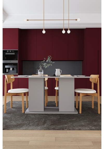Modern Dolaplı 6 Kişilik Mutfak Yemek Masası Ve Sandalye %100 Mdf Mutfak Yemek Odası Masası Takımı Ymt06 Kül Gri Modern Dolaplı 6 Kişilik Mutfak Yemek Masası Ve Sandalye %100 Mdf Mutfak Yemek Odası Masası Takımı Ymt06 Kül Gri