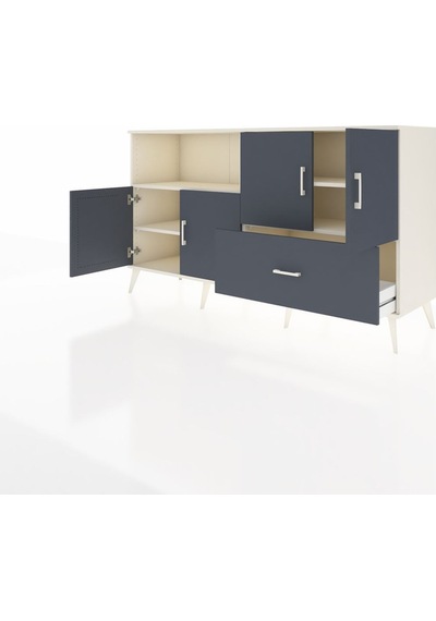Hyperion Konsol 4 Raflı Tek Çekmeceli 4 Kapaklı 176x44x99 Aytaşı- Aytaşı-antrasit Hyperion Konsol 4 Raflı Tek Çekmeceli 4 Kapaklı 176x44x99 Aytaşı- Aytaşı-antrasit