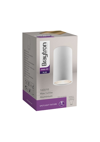 Braytron Mat Gold Yuvarlak Spot Kasa - Gu10 Duy - Modern Tavan Aydınlatma Armatürü