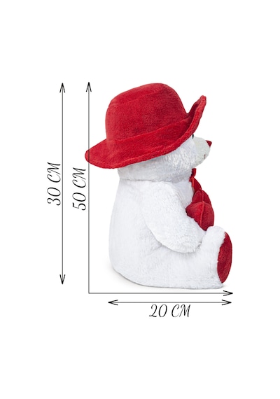 Özgüner 50 Cm Şapkalı Ve Kalpli Peluş Ayıcık