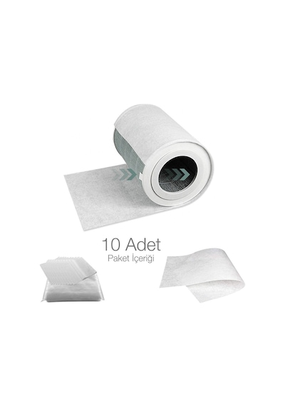 Purmed 10 Adet Vestel Vht 402 Hava Temizleyici Uyumlu Toz Tutucu Ön Filtre