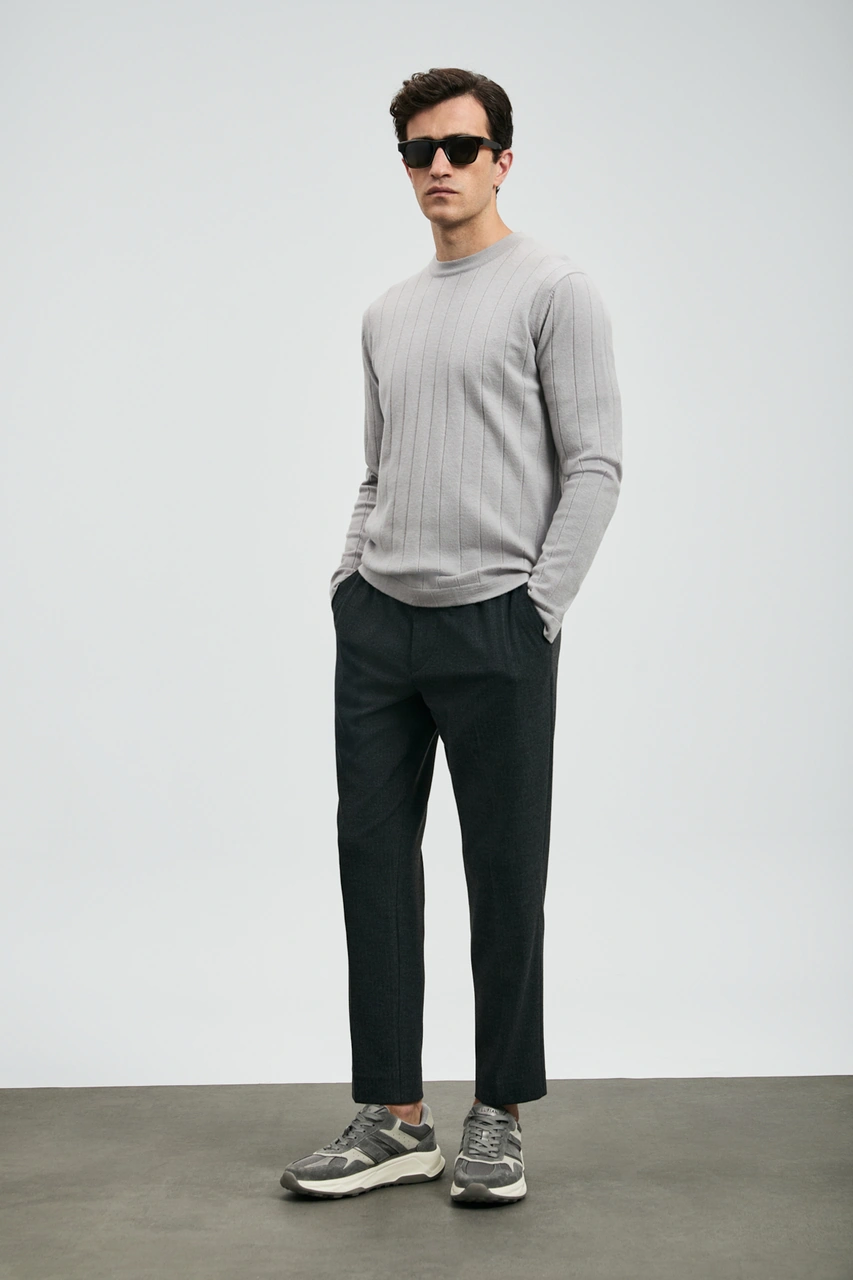 Lufian Maxıma Smart Erkek Chino Pantolon Slim Fit Antrasit Antrasit 112190331100110 Antrasit