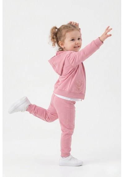 Toontoy Kids Toontoy Kız Çocuk 3'lü Eşofman Takımı Uzun Kollu Bisiklet Yaka Nakışlı T-shirt - Kapüşonlu Fermuarlı Hırka- Beli Paçası Lastikli Eşofman Altı 25041 Gülkurusu Toontoy Kids Toontoy Kız Çocuk 3'lü Eşofman Takımı Uzun Kollu Bisiklet Yaka Nakışlı T-shirt - Kapüşonlu Fermuarlı Hırka- Beli Paçası Lastikli Eşofman Altı 25041 Gülkurusu