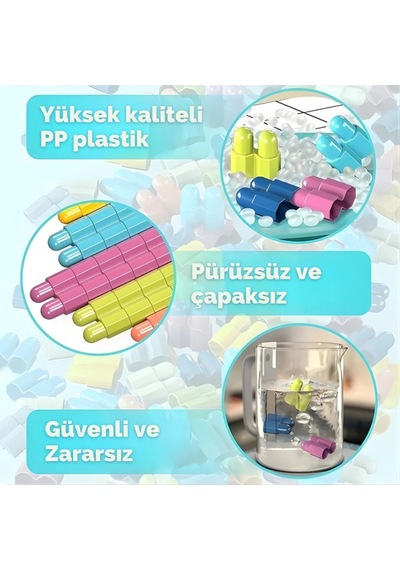 Yaratıcı Modüler Yapı Blokları Tak Çıkar Eğitici Oyuncak 300 Parça 3+ Yaş