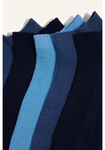 Defacto Rahat Lastikli 5li Pamuklu Patik Çorap Seti H3088axnsnv46 Lacivert-nv46
