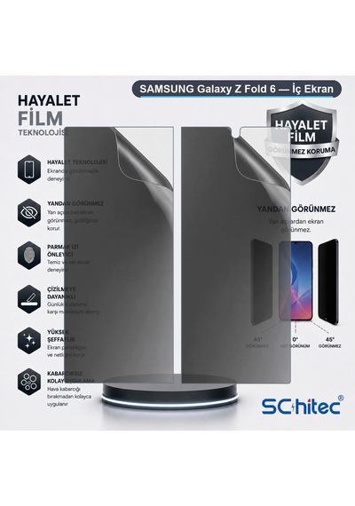 Schitec Samsung Galaxy Uyumlu Z Fold 6 İç Ekran Hayalet Hidrojel