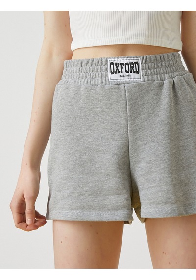 Koton Mini Şort Beli Lastikli Gri 2yal28203ok