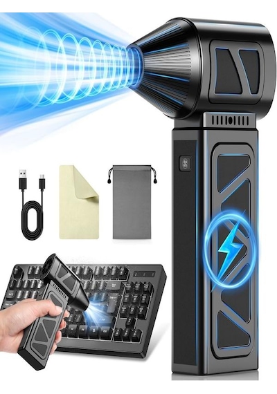 Ahv 130.000 Rpm 4 Kademeli Çantalı Turbo Fan Şarjlı Mini Hava Kom