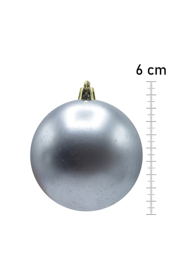 Waldern 6 Cm 12li Top Gümüş 6mat6parlak