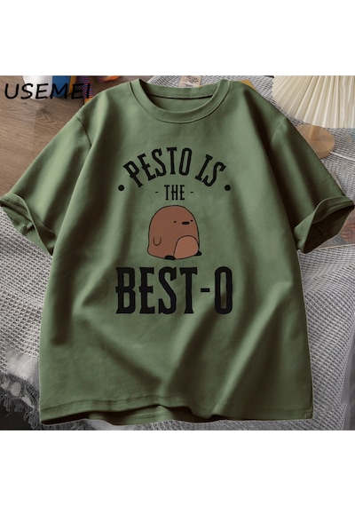 Flood Of Style Petso En Iyi Tişörtleri Erkekler Rahat Pamuk Kısa Kollu Tee Unisex Baskı T-shirt Sokak Yeşil