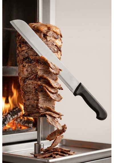 Sürmene Döner Bıçağı Kaşar Ve Kavurma Bıçak Paslanmaz Çelik 48 Cm Dönerci Bıçağı Sürbisa 61633