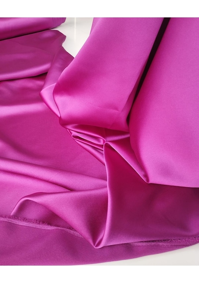 Koyu Pembe Renkte Tok Hafif Esnek Saten En: 140cm-11367