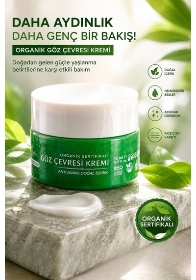 Dr. Genius Organik Göz Çevresi Bakım Kremi - 15 Ml - Anti-aging Etkili Doğal İçerik Doğal Ve Organik Sertifikalıdır