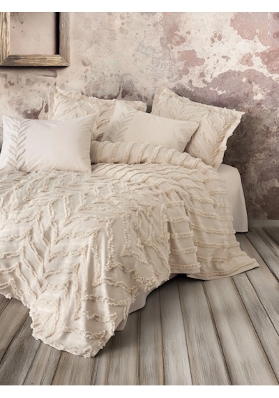 Cotton Box Lımı Yatak Ortusu Ve Nevresım Takımı Ck Crımp Bej Bej