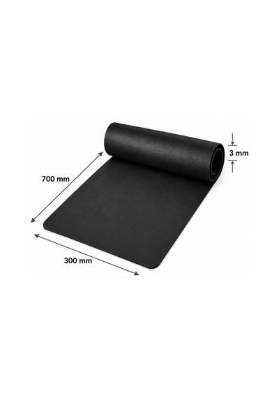 Gaming Mouse Pad 30x70 Cm 3 Mm Kalınlık, Kaymaz Tabanlı Geniş Oyuncu Mousepad, Düz Siyah Masaüstü Mouse Pedi