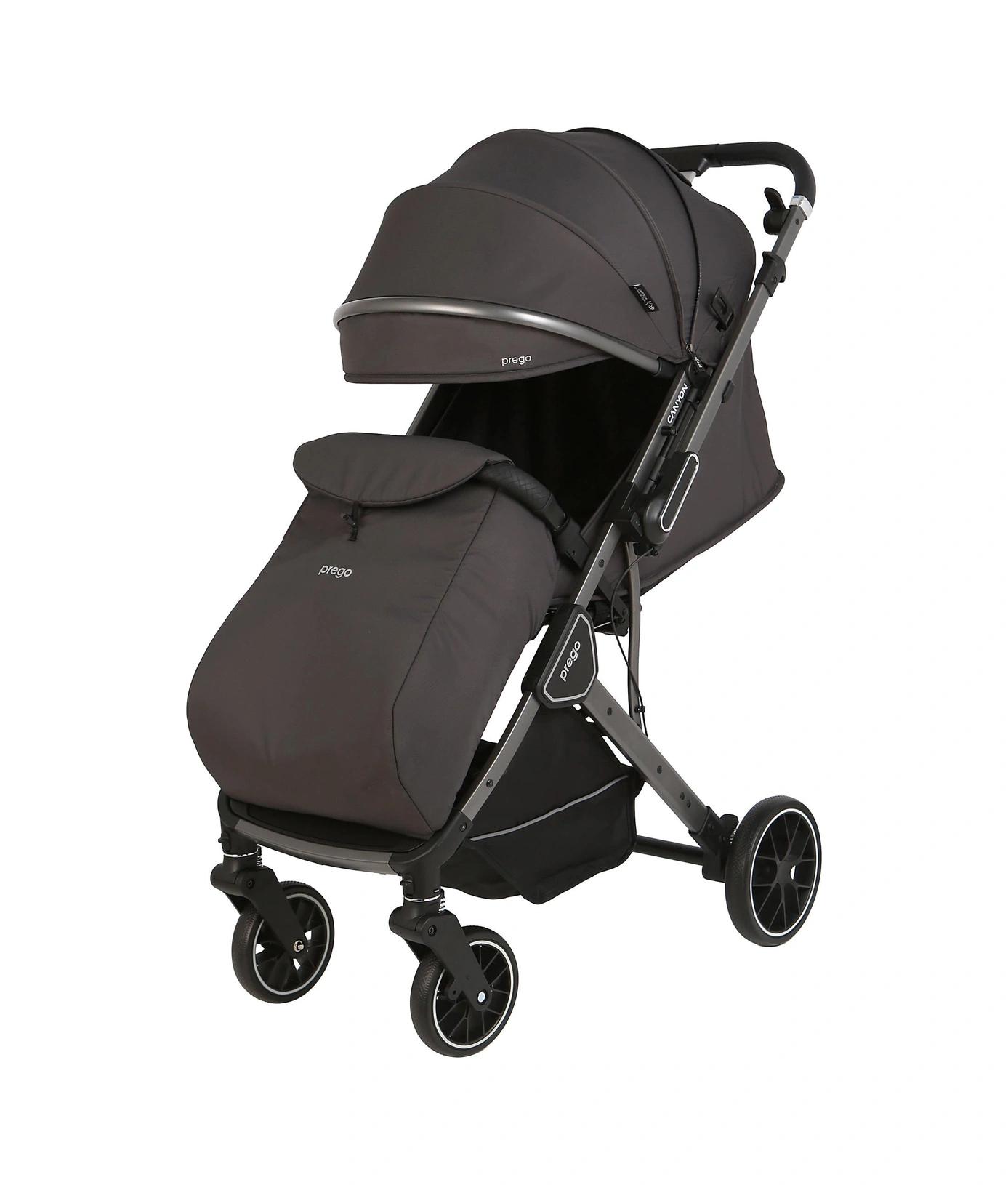 Prego Canyon Koldan Çift Yönlü Kabin Boy Bebek Arabası Gri