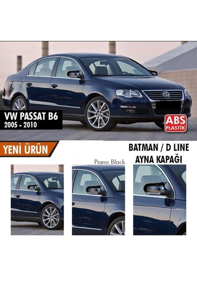 Volkswagen Passat B6 (2005 - 2010) Batman Yarasa Ayna Kapağı (parla