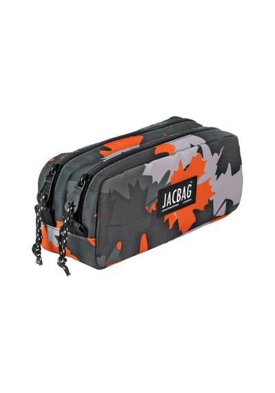 Jacbag Dual Pouch Pencıl Case-çift Bölmeli Kalemkutu - Turuncu Camoflora Turuncu Camoflora
