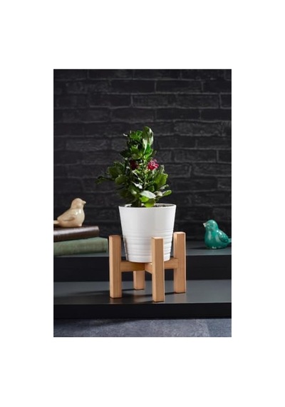 Ahşap Mini Saksı Ayağı, 15x11 Cm Ölçülerinde 1