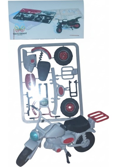 Teknosanat 3d Baskı Klasik Motosiklet Model Maket Kiti - Stem Eğitici Kendin Yap Dıy Seti