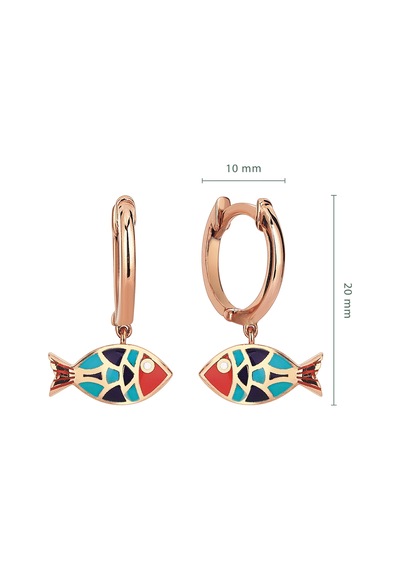 Reis Kuyumculuk T6031 Karnaval Fish  Küpe Altın  Küpe