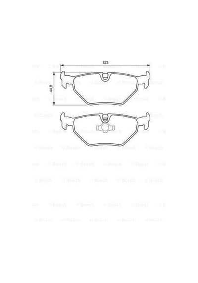 Bosch 0986424667 Disk Balata Arka Wva 20181-123.1x44.9x17mm 34211165233