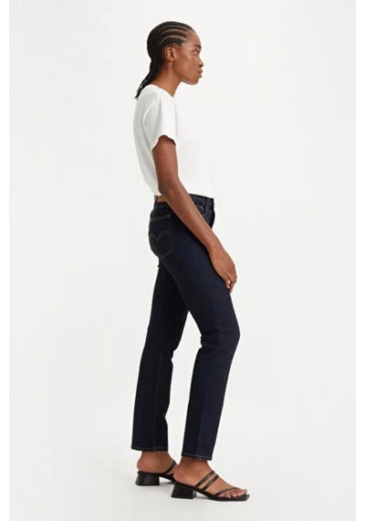 Levi's 724 High Rise Straight Tk Overheard Her Dark Indigo Kadın Jean-12465 Lacivert