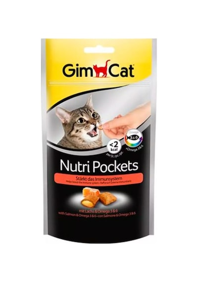 Gimcat Nutri Pockets Somonlu Kedi Ödül Maması 2 x 60 G