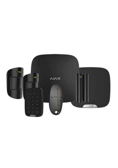 Hubkit Kablosuz Alarm Seti 2 Hareket Pır Dedektörü Keypad Dış Sirenli Siyah