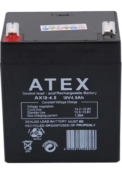 Atex Ax12-4.2 12v 4.2ah Akü