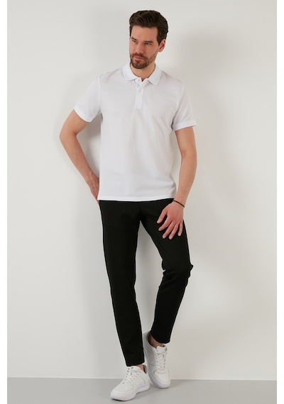 Buratti Regular Fit Pamuklu Düğmeli Erkek Polo Yaka T Shirt 5902326 Beyaz Buratti Regular Fit Pamuklu Düğmeli Erkek Polo Yaka T Shirt 5902326 Beyaz