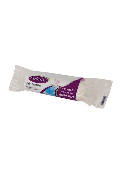 Omnipazar Polmix Mini Boy Çöp Torbası 40x50 cm Beyaz 50 Rulo 2000