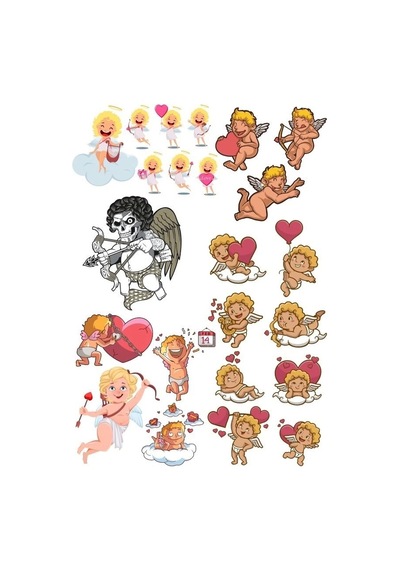 Eros Sticker Set-2 15 Parça Telefon, Tablet, Defter, Laptop Sticker