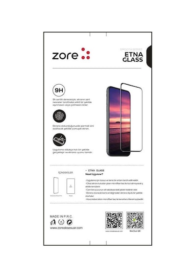 Zore Apple Uyumlu iPhone 12 Etnaa Cam Ekran Koruyucu