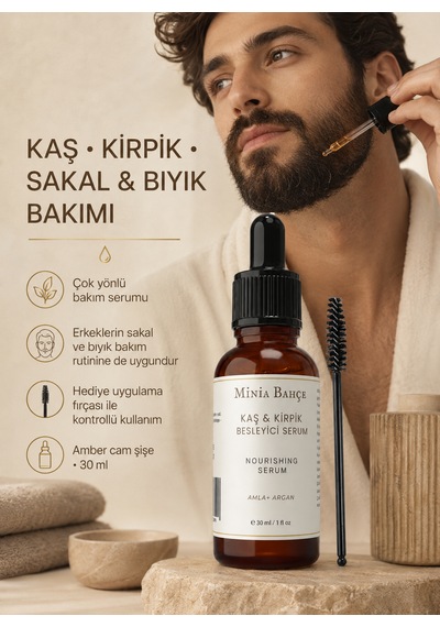 Minia Bahçe Kaş Ve Kirpik Bakım Serumu 30 ML + Fırça