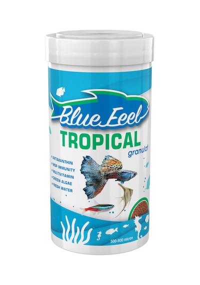 Tropical Mix 1000ml ve Guppy Mix Granules 250ml Kutu Balık Yemi