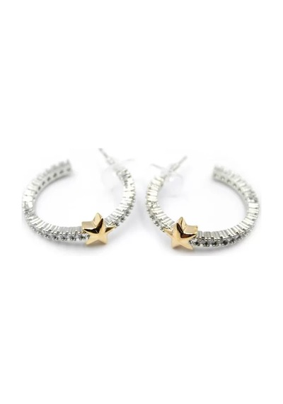 Yıldız Küpe - Gümüş Çok Renkli 90905804