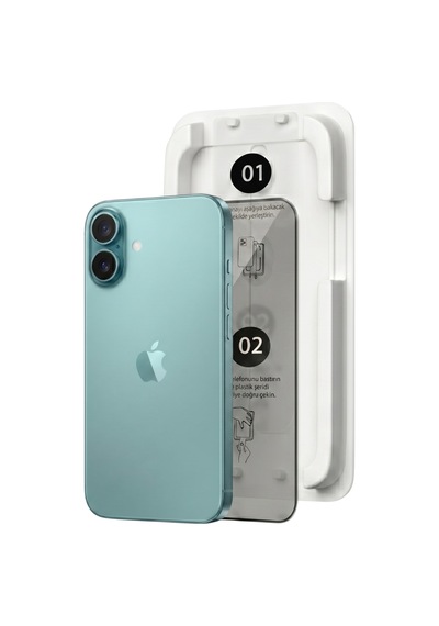 Fulltech Magicbox iPhone Uyumlu 16 Plus/ 15 Plus Premium Tempered Glass Aparatlı Ekran Koruyucu - Privacy