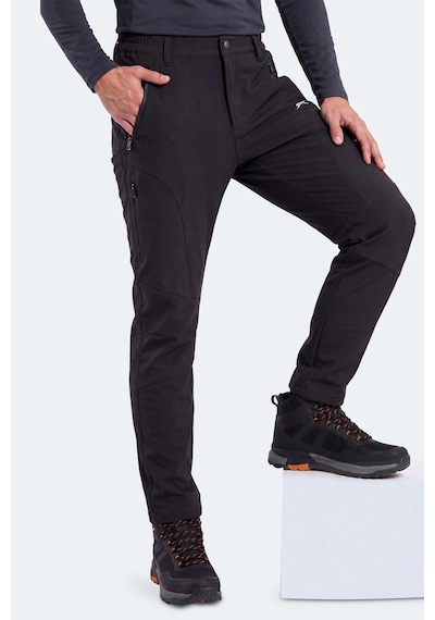 Slazenger Cocoa I Erkek İçi Polarlı Rüzgar Ve Su Geçirmez Softshell Siyah Pantolon