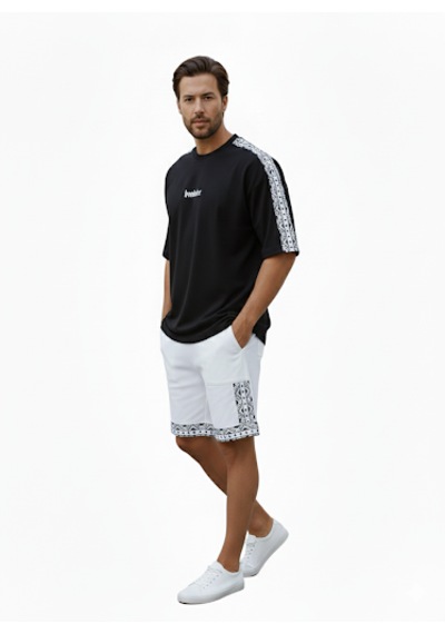 Hoodraze Tşört Oversize Siyah
