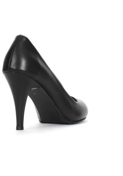 Kadın Siyah İnce Topuklu Deri Stiletto